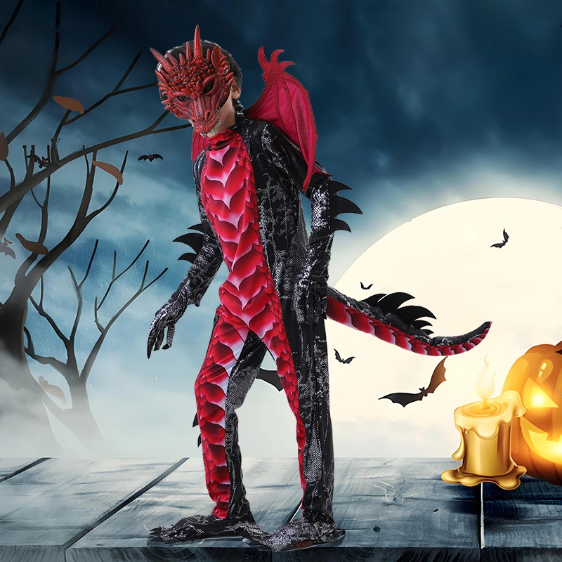 Storybook Character Day Hooded Kids Dragon Jumpsuit